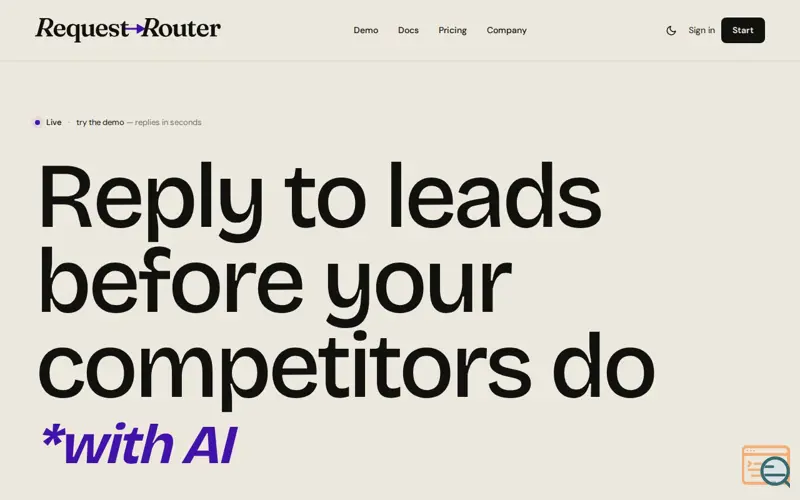 Screenshot of Request Router