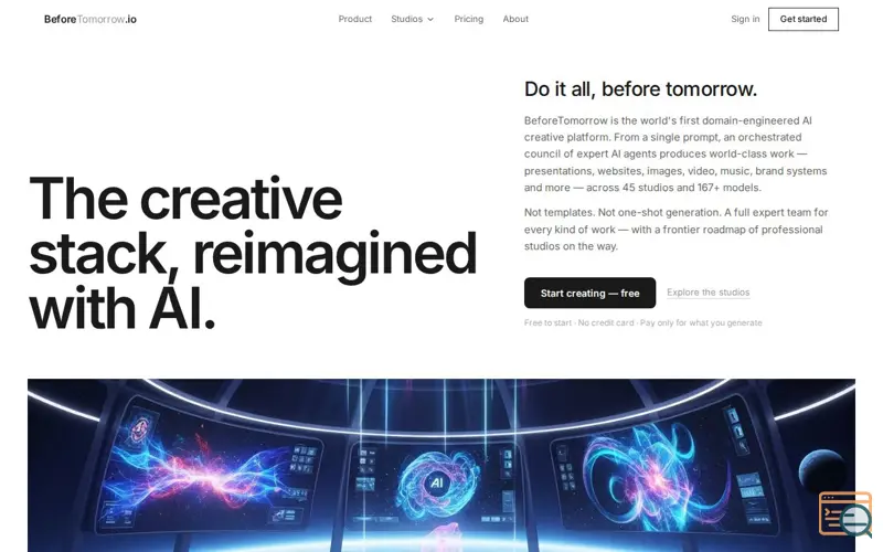 Screenshot of BeforeTomorrow.io