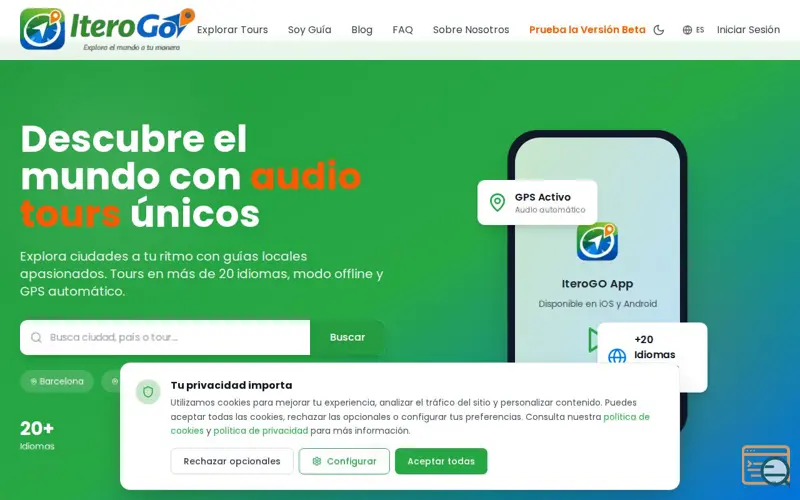 Screenshot of IteroGO