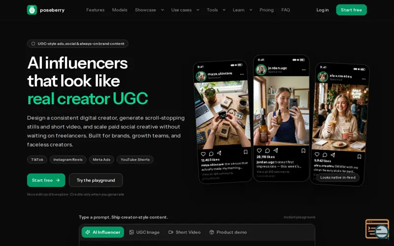 Screenshot of Poseberry