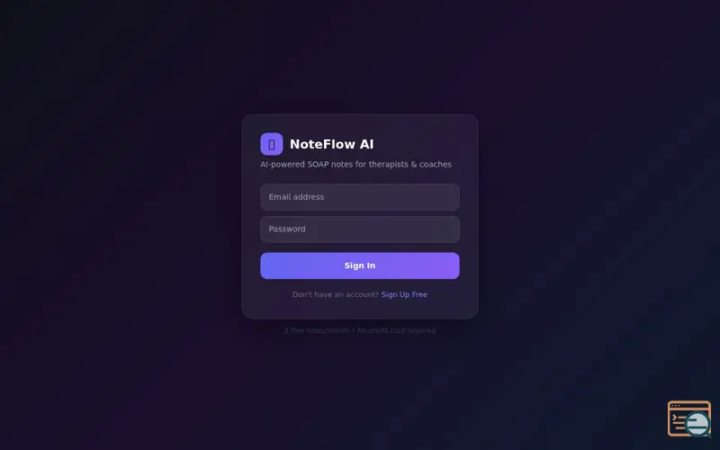 Screenshot of NoteFlow AI