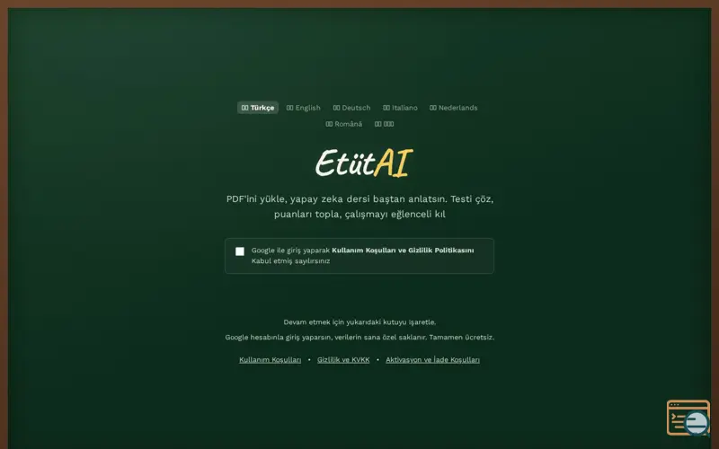 Screenshot of EtutAI