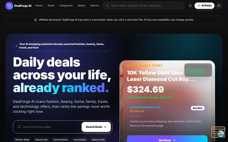 Screenshot of DealForge Labs
