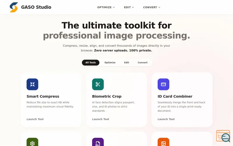 Screenshot of GASO Studio