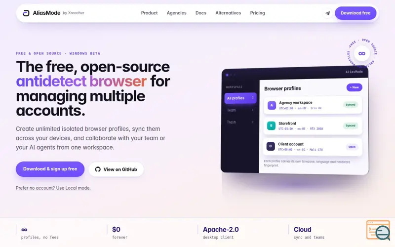 Screenshot of AliasMode