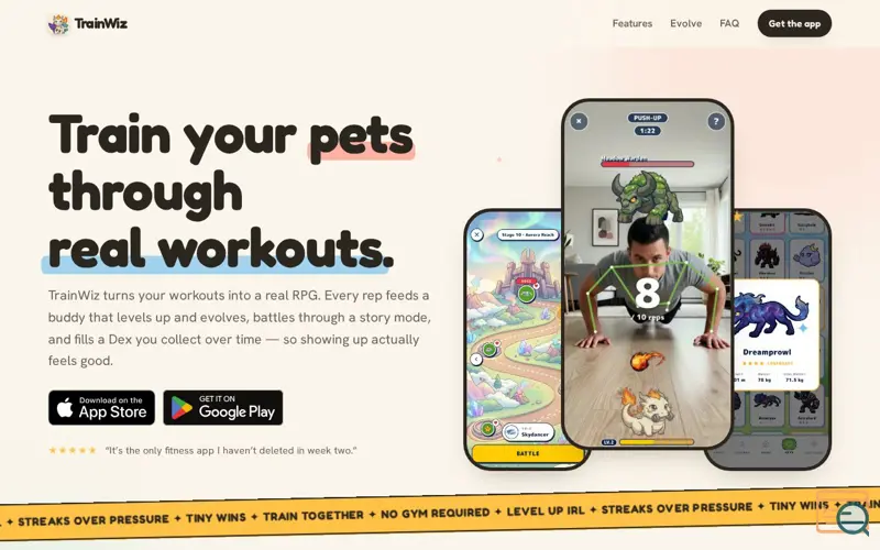 Screenshot of TrainWiz