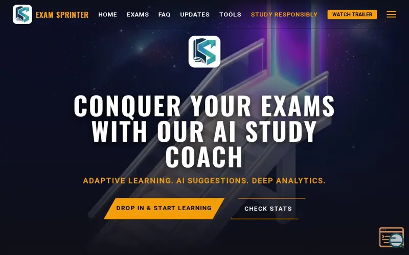 Screenshot of Exam Sprinter