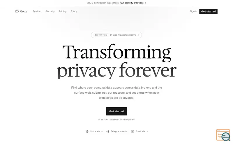Screenshot of Occlo