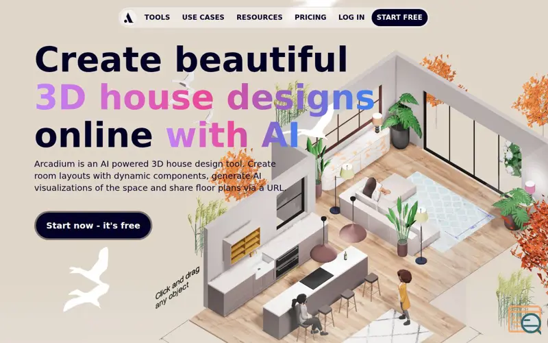 Screenshot of AI image gen for room design, a launch using Deacon