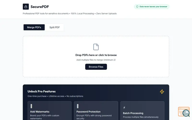 Screenshot of Secure PDF Browser