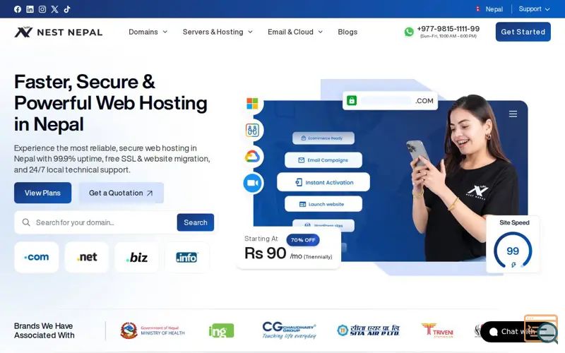Screenshot of Nest Nepal