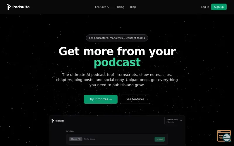 Screenshot of Podsuite
