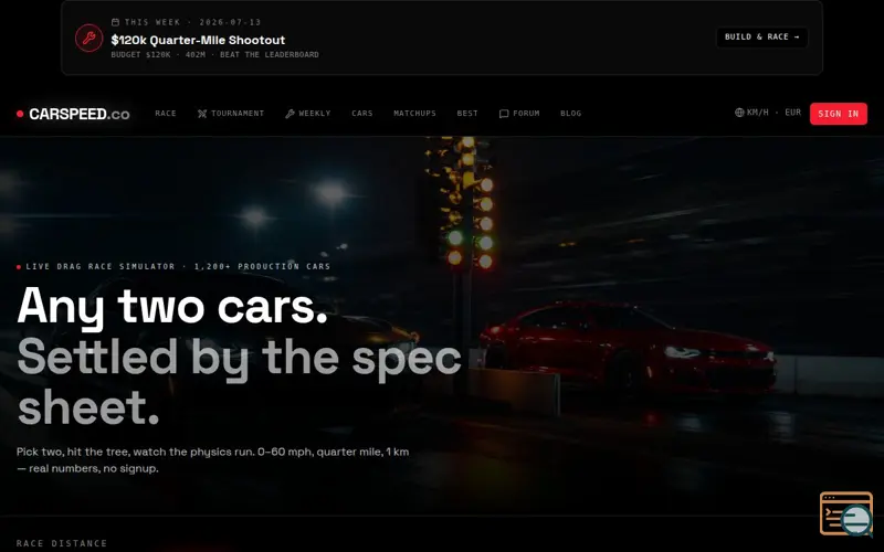 Screenshot of Carspeed