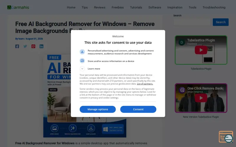 Screenshot of AI Background Remover for Windows