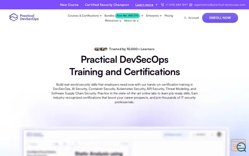Screenshot of Practical DevSecOps, a launch using Cursor