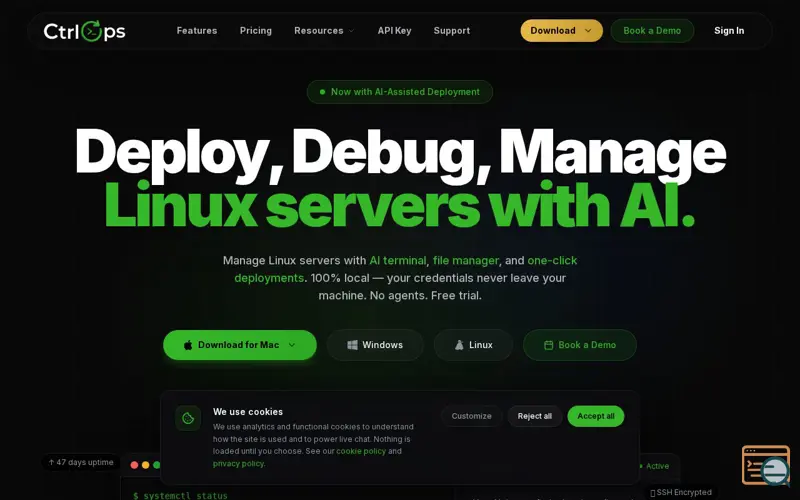 Screenshot of CtrlOps