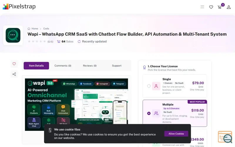 Screenshot of Wapi – WhatsApp, IG & FB Automation