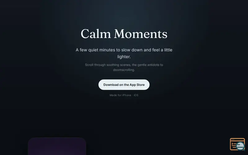 Screenshot of Calm Moments