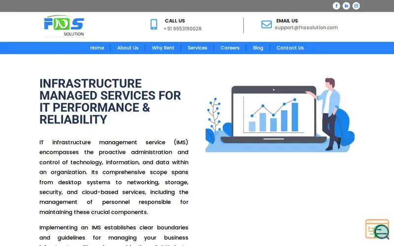 Screenshot of FNS Solutions - FNS Solutions, a launch using jQuery