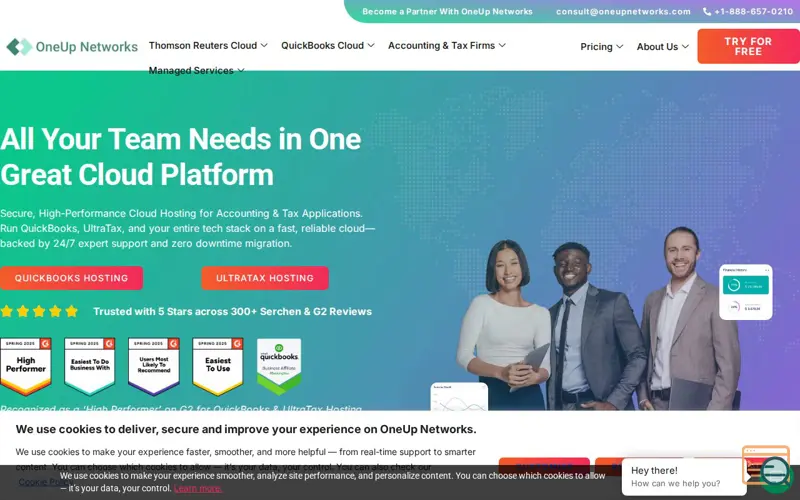 Screenshot of OneUp Networks, a launch using Zoho Mail