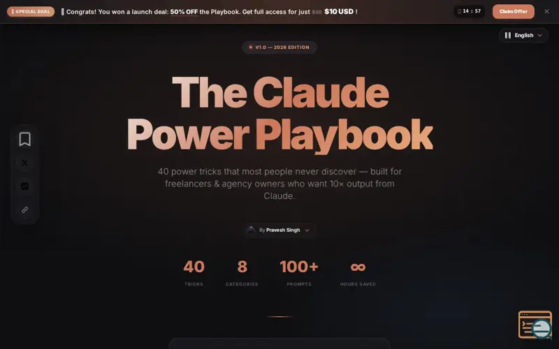 Screenshot of The Claude Power Playbook, a launch using Vultr DNS