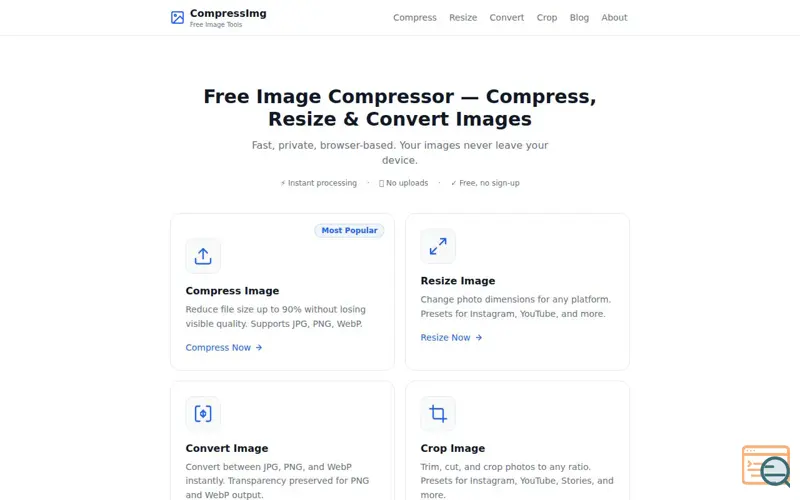 Screenshot of CompressImg