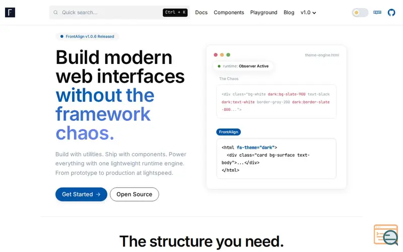 Screenshot of FrontAlign 
