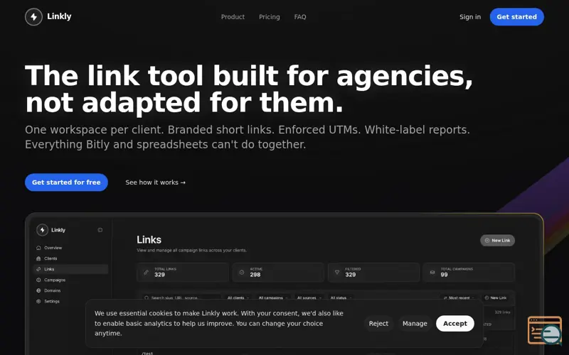 Screenshot of Linkly
