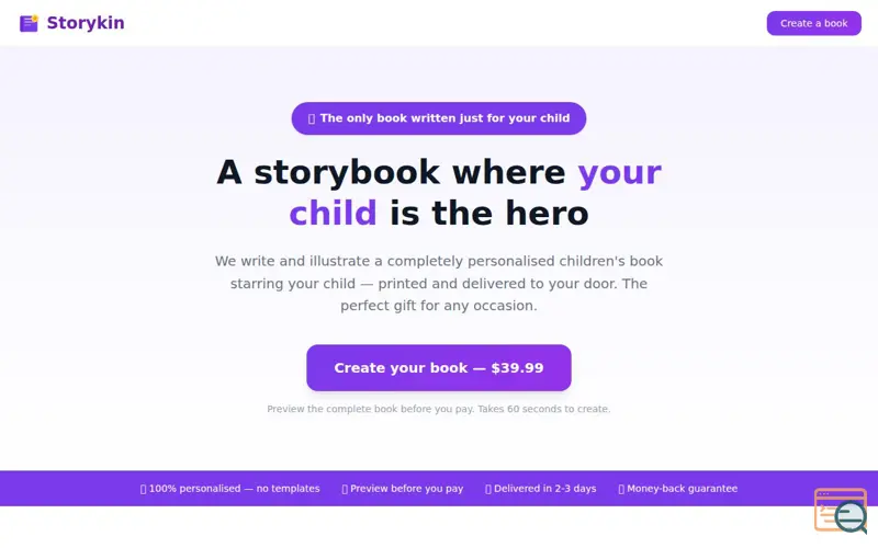 Screenshot of Storykin