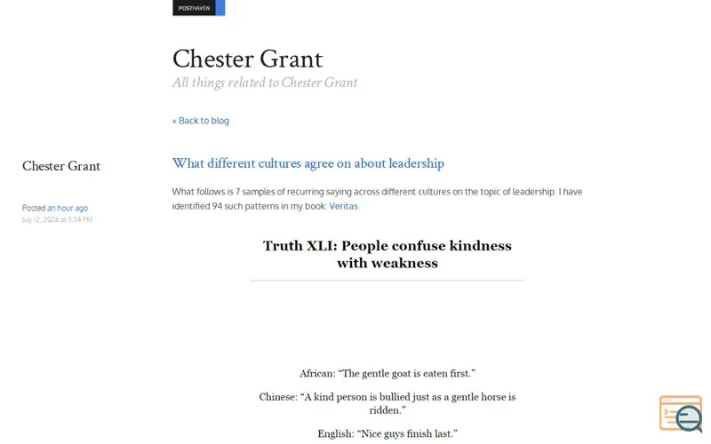 Screenshot of Chestergrant