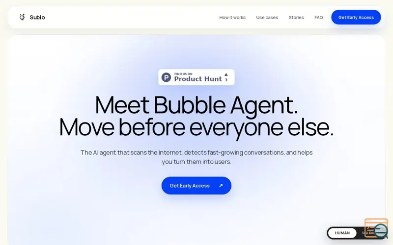 Screenshot of Subio — Growth Partner for Founders