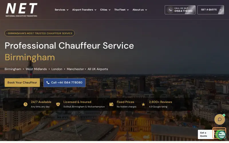 Screenshot of National Executive Transfers