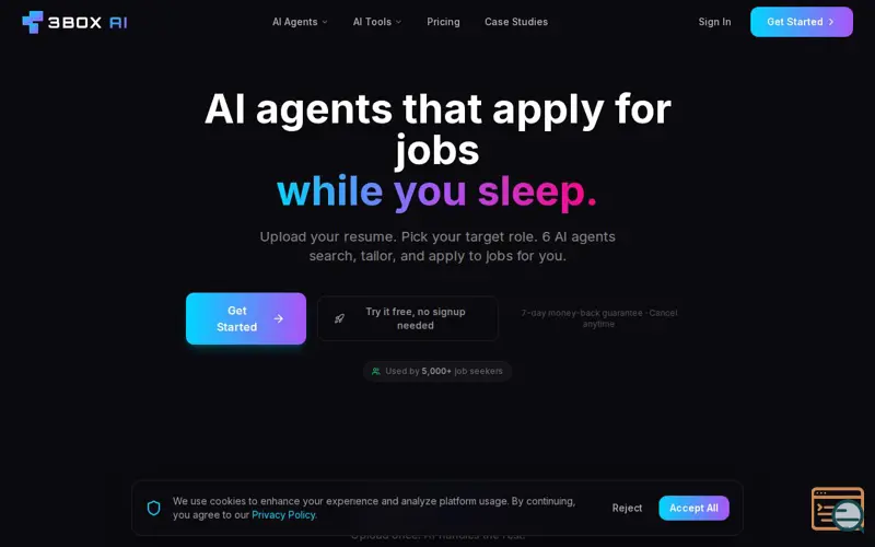 Screenshot of 3BOX AI