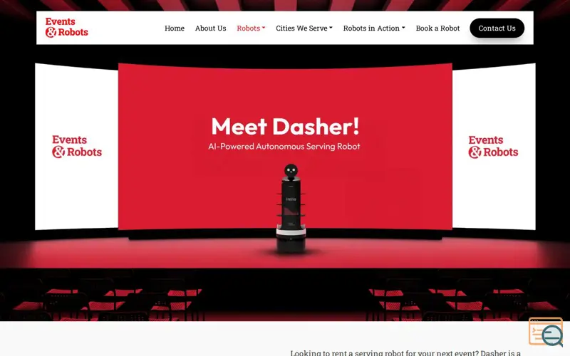 Screenshot of Rent Serving Robot-Dasher, a launch using Yoast
