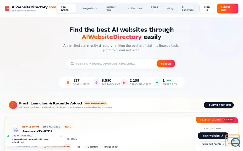 Screenshot of AIWebsiteDirectory