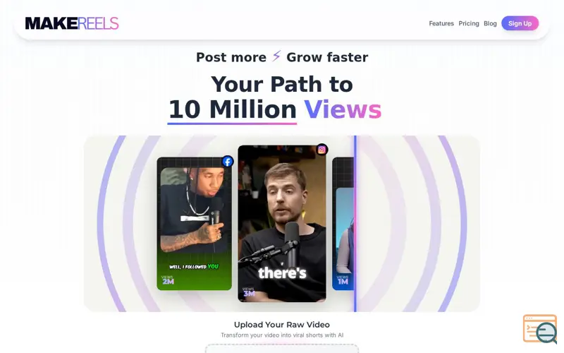 Screenshot of Makereels