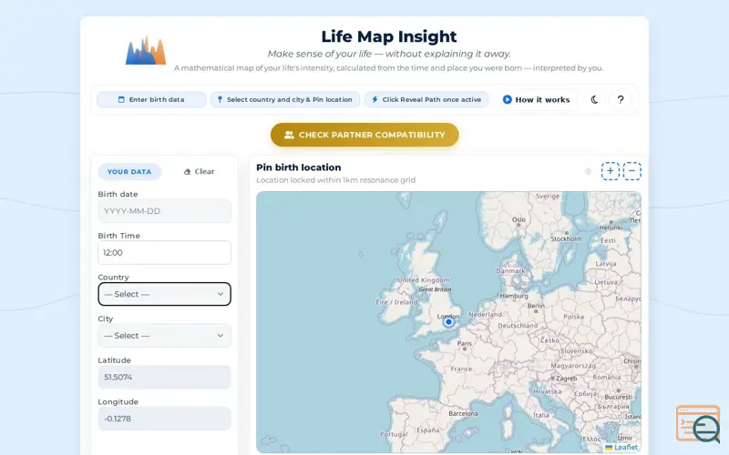 Screenshot of Life Map Insight