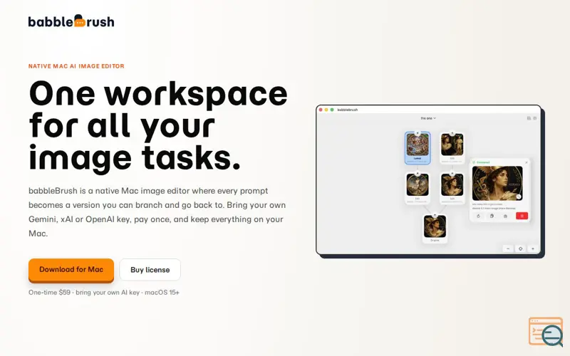 Screenshot of babbleBrush