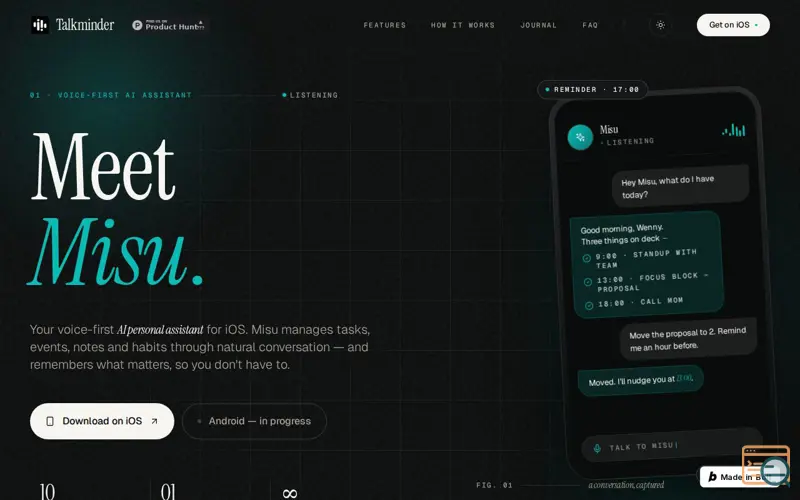 Screenshot of Talkminder -  Voice Task AI