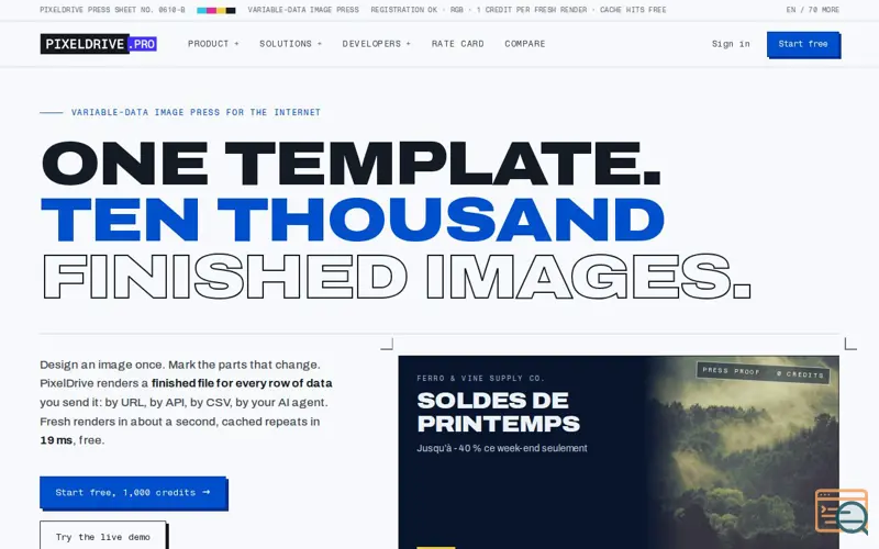 Screenshot of PixelDrivePro