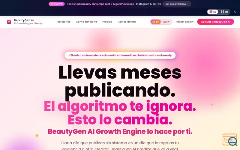 Screenshot of BeautyGen AI