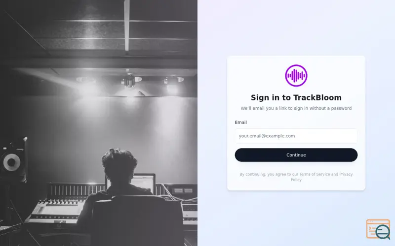Screenshot of TrackBloom