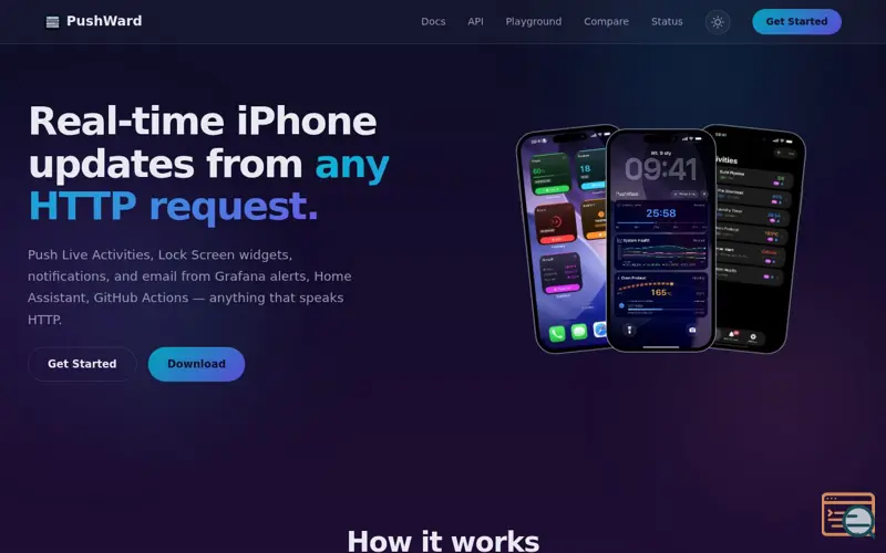 Screenshot of PushWard