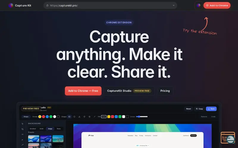 Screenshot of Capture Kit
