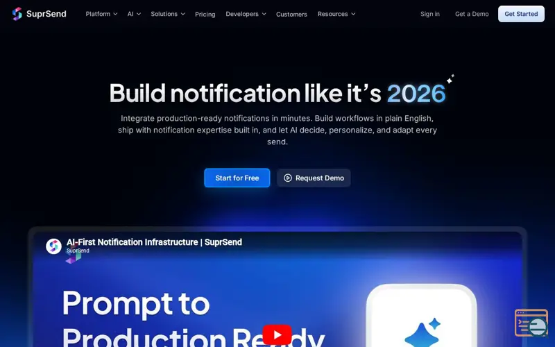 Screenshot of SuprSend AI, a launch using ShareThis