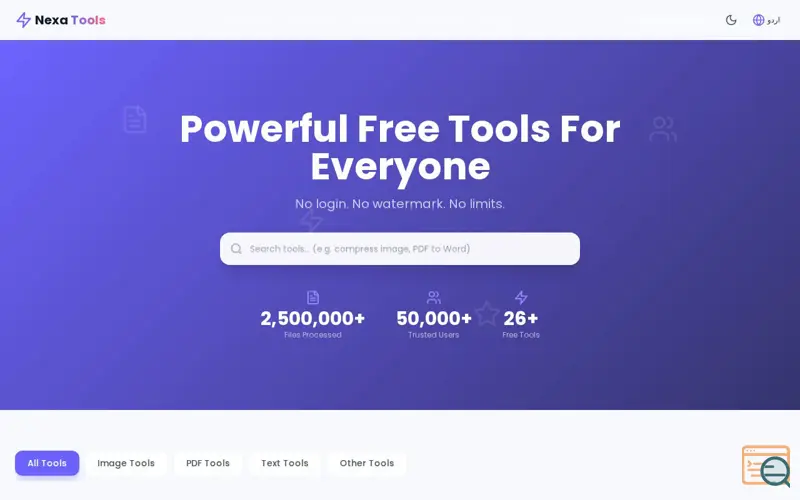 Screenshot of NexaTools