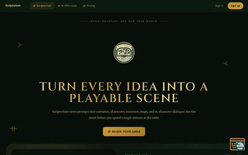Screenshot of Scriptorium