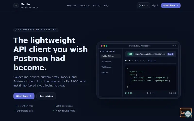 Screenshot of Murillo API Client