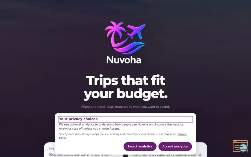 Screenshot of Nuvoha