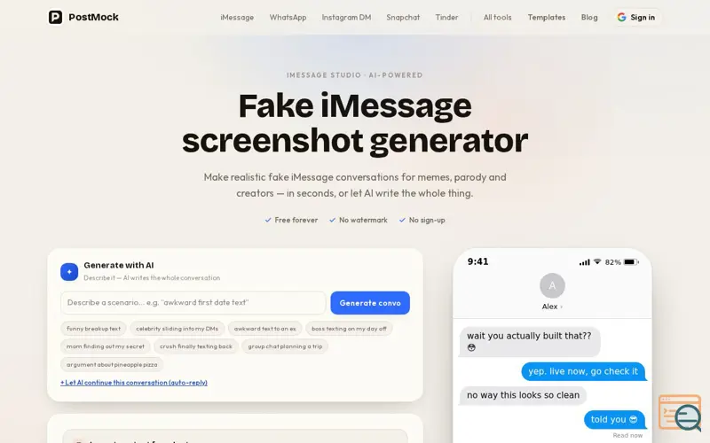 Screenshot of PostMock